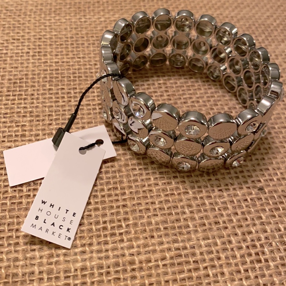 White House Black Market Silver stretch Bracelet